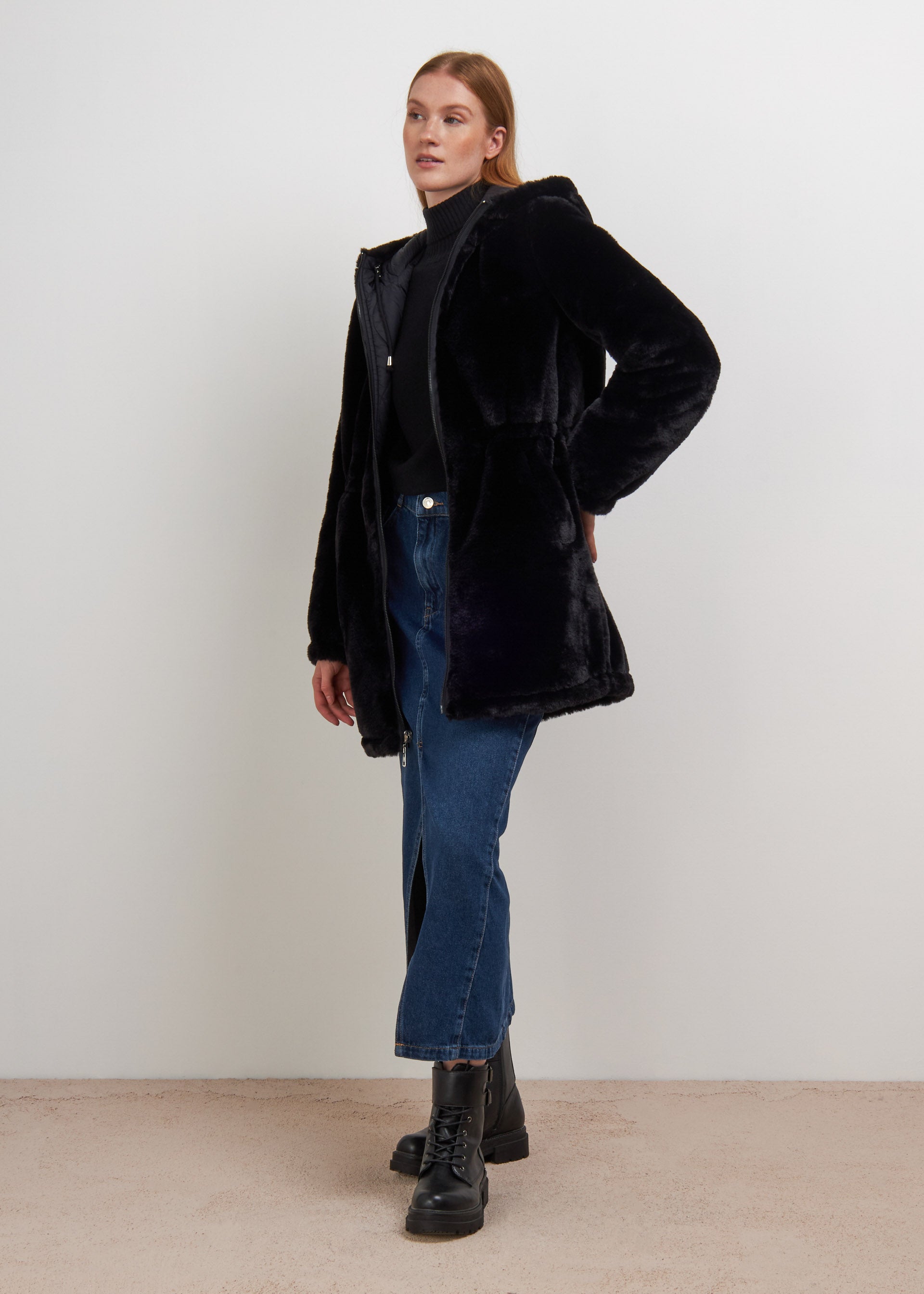 Laundry reversible faux hot sale fur coat